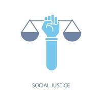 social justice concept line icon. Simple element illustration. social justice concept outline symbol design. vector