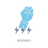 resistance concept line icon. Simple element illustration. resistance concept outline symbol design. vector