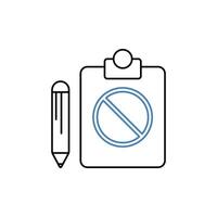 petition concept line icon. Simple element illustration. petition concept outline symbol design. vector