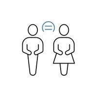 gender equality concept line icon. Simple element illustration. gender equality concept outline symbol design. vector