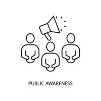 public awareness concept line icon. Simple element illustration. public awareness concept outline symbol design. vector