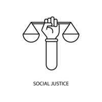 social justicia concepto línea icono. sencillo elemento ilustración. social justicia concepto contorno símbolo diseño. vector