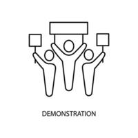 demonstration concept line icon. Simple element illustration. demonstration concept outline symbol design. vector