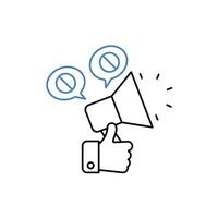 activist concept line icon. Simple element illustration. activist concept outline symbol design. vector