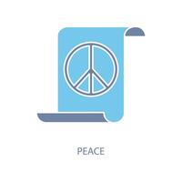 peace concept line icon. Simple element illustration. peace concept outline symbol design. vector