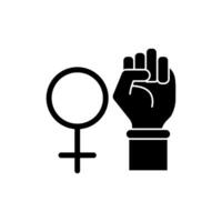 feminismo concepto línea icono. sencillo elemento ilustración. feminismo concepto contorno símbolo diseño. vector