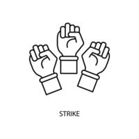 strike concept line icon. Simple element illustration. strike concept outline symbol design. vector