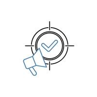 campaign concept line icon. Simple element illustration. campaign concept outline symbol design. vector