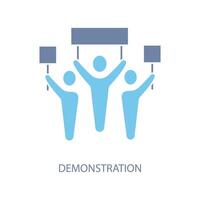 demonstration concept line icon. Simple element illustration. demonstration concept outline symbol design. vector