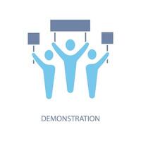 demonstration concept line icon. Simple element illustration. demonstration concept outline symbol design. vector