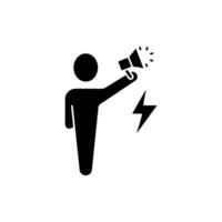 protester concept line icon. Simple element illustration. protester concept outline symbol design. vector