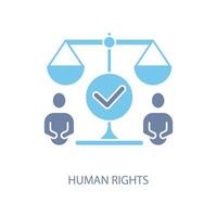 human rights concept line icon. Simple element illustration. human rights concept outline symbol design. vector