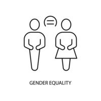 gender equality concept line icon. Simple element illustration. gender equality concept outline symbol design. vector