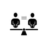 equality concept line icon. Simple element illustration. equality concept outline symbol design. vector