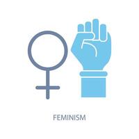feminismo concepto línea icono. sencillo elemento ilustración. feminismo concepto contorno símbolo diseño. vector