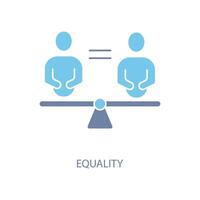 equality concept line icon. Simple element illustration. equality concept outline symbol design. vector