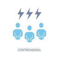 controversial concept line icon. Simple element illustration. controversial concept outline symbol design. vector