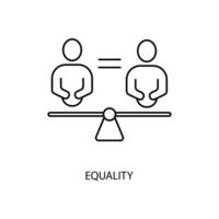 equality concept line icon. Simple element illustration. equality concept outline symbol design. vector