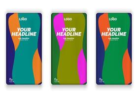 Cement and chocolate bar label design with multiple color variant eps vector