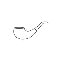 Smoking pipe icon. Smoking illustration sign. Tobacco symbol or logo. vector