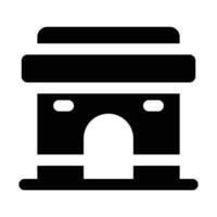 Simple City Gate Solid icon. The icon can be used for websites, print templates, presentation templates, illustrations, etc vector