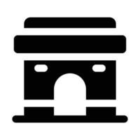 Simple City Gate Solid icon. The icon can be used for websites, print templates, presentation templates, illustrations, etc vector