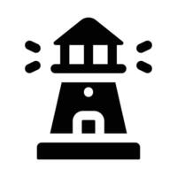 Simple Lighthouse Solid icon. The icon can be used for websites, print templates, presentation templates, illustrations, etc vector