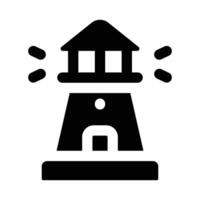 Simple Lighthouse Solid icon. The icon can be used for websites, print templates, presentation templates, illustrations, etc vector