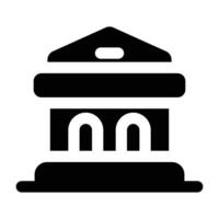 Simple Museum Solid icon. The icon can be used for websites, print templates, presentation templates, illustrations, etc vector