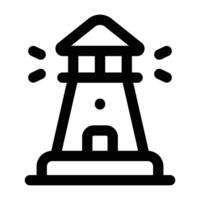 Simple Lighthouse icon. The icon can be used for websites, print templates, presentation templates, illustrations, etc vector