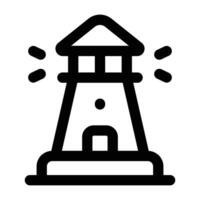 Simple Lighthouse icon. The icon can be used for websites, print templates, presentation templates, illustrations, etc vector