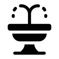 Simple Fountain Solid icon. The icon can be used for websites, print templates, presentation templates, illustrations, etc vector