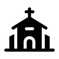 Simple Church Solid icon. The icon can be used for websites, print templates, presentation templates, illustrations, etc vector
