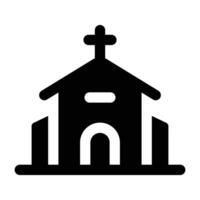 Simple Church Solid icon. The icon can be used for websites, print templates, presentation templates, illustrations, etc vector