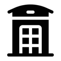 Simple Telephone Booth Solid icon. The icon can be used for websites, print templates, presentation templates, illustrations, etc vector