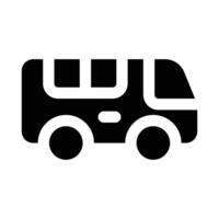 Simple Bus Solid icon. The icon can be used for websites, print templates, presentation templates, illustrations, etc vector