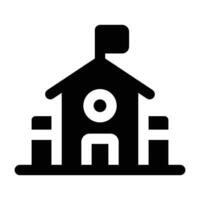 Simple School Solid icon. The icon can be used for websites, print templates, presentation templates, illustrations, etc vector