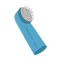 A toothbrush on your finger. Oral care for pets. A pet care item. Flat illustration isolated on a white background. vector
