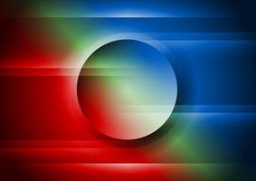 Contrast multicolored abstract futuristic background with circle vector