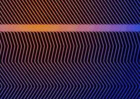 Blue orange neon curved lines abstract futuristic geometric background vector