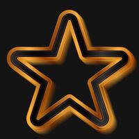 Black and luxury golden glossy stars abstract background vector