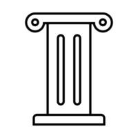 Pillar icon of a Greek temple. vector