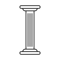 Ancient temple pillar icon. vector