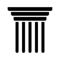 Pillar logo. Pillar of the Temple. vector