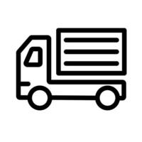 Package delivery truck icon. Carrier and delivery. vector