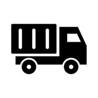 Shipping truck silhouette icon. Shipping industry. vector