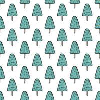 Seamless pattern with ice cream doodle for decorative print, wrapping paper, greeting cards, wallpaper and fabric vector