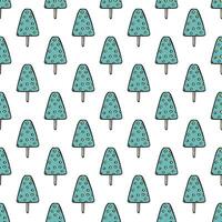 Seamless pattern with ice cream doodle for decorative print, wrapping paper, greeting cards, wallpaper and fabric vector