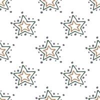 Seamless pattern with cute stars doodle for decorative print, wrapping paper, greeting cards, wallpaper and fabric vector