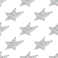 Seamless pattern with cute stars doodle for decorative print, wrapping paper, greeting cards, wallpaper and fabric vector